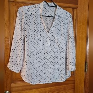 Blue And White Polka Dot Blouse By Collective Concepts